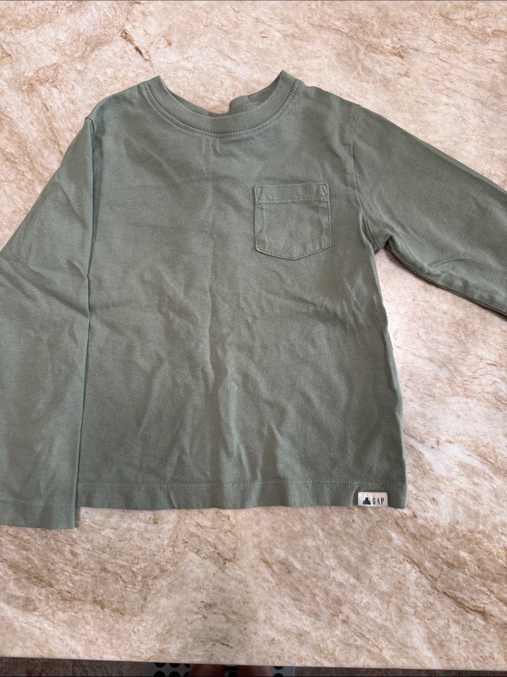 GAP Olive Green Long Sleeve Pocket Tee